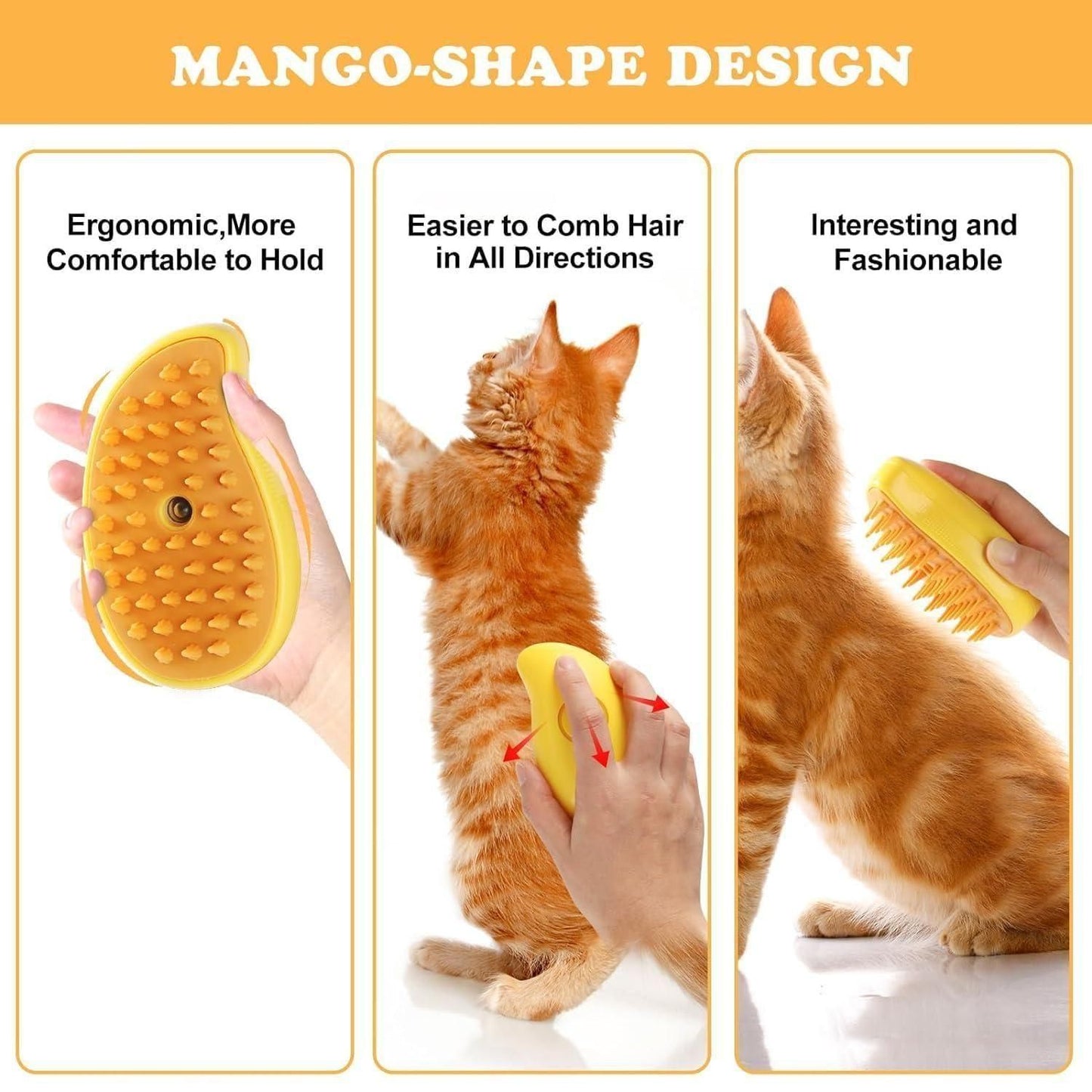 New 3-in-1 Steamy Pet Brush Cleanser Vapor