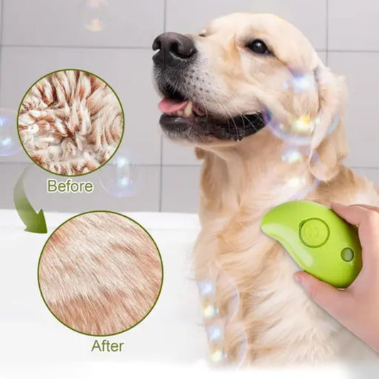 New 3-in-1 Steamy Pet Brush Cleanser Vapor